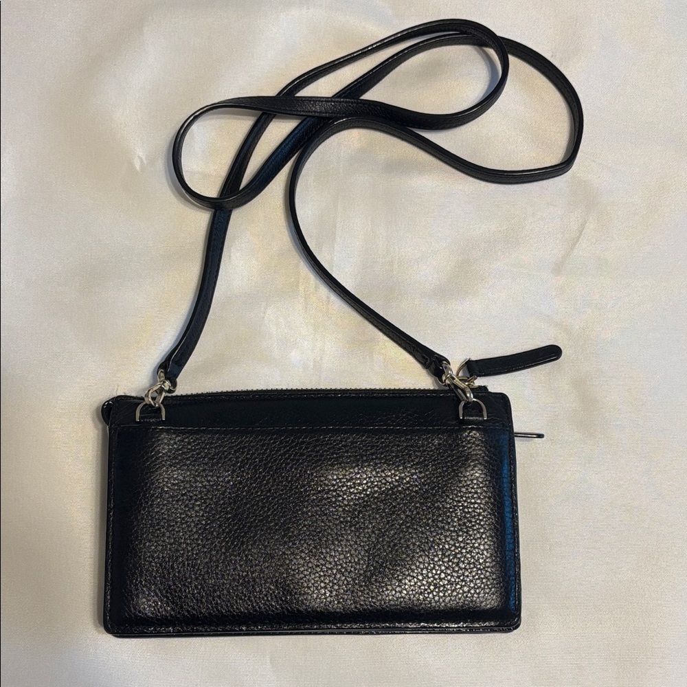 Kate Spade Jackson Small Tab Leather Crossbody Black GUC - Picture 2 of 13